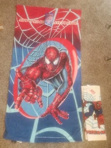 Vintage 2004 Original Spiderman 2 Beach Towel & Bath Towels Superhero 30”x60” - Picture 1 of 8