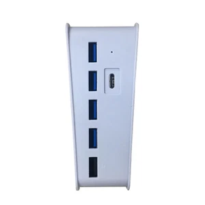 White 6-Port Extend USB Hub Adapter Splitter For Sony PS5 PS4 Pro Game Console I - Picture 1 of 6