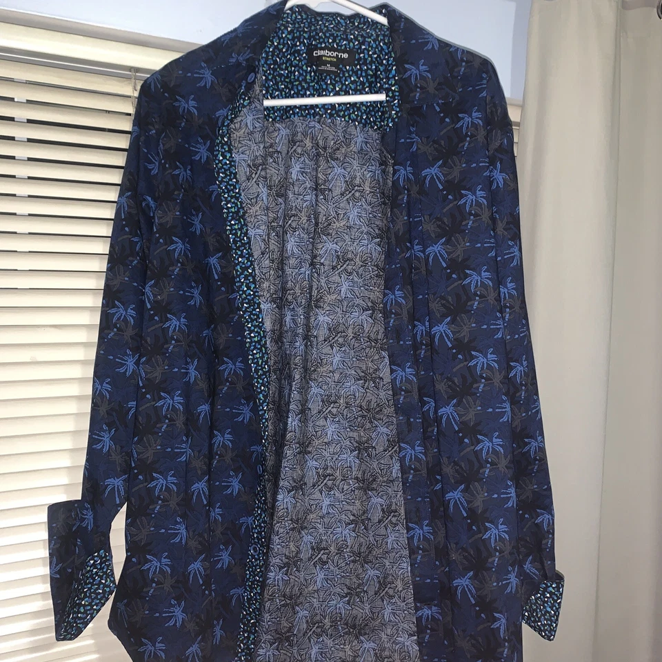 Brand New  Beautiful Mens Silk Blend Modern Fit Dress Shirt M - Image 1 of 1