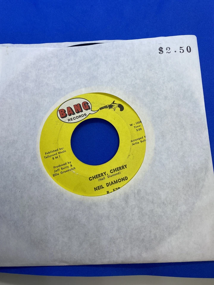 45 rpm Vintage 7” Vinyl Single Hit Record Neil Diamond - Cherry Cherry - Image 1 of 1