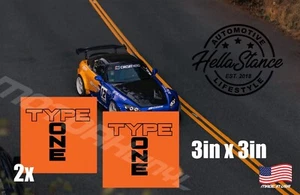 2x Type One Spoon Sports Decals - Foto 1 di 2