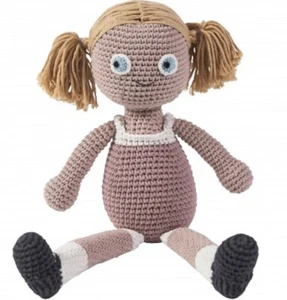 Muñeca de ganchillo mágica hecha a mano ROSE, 100% algodón, de sebra - Imagen 1 de 3