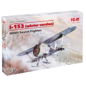 ICM 32011 Modellino aereo in plastica 1:32 I-153 seconda guerra mondiale caccia sovietico versione invernale - Foto 1 di 11