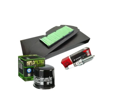 CHAMPION HIFLO KIT HONDA SH 300 ABS 2007 AL 2020 CANDELA FILTRO OLIO ARIA HIFLO