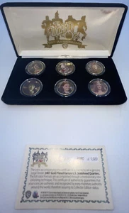 Wizard of Oz 70th Anniversary 24kt Gold Plated Portrait Kansas State Quarters - Bild 1 von 7