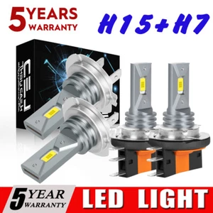 H15+H7 LED Headlight Hi/Low Beam for Mercedes Sprinter 1500 2500 3500 2019-2022 - Foto 1 di 13