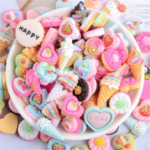 20 Mix Cake Food Resin Cabochons DIY Cardmaking Embellishments Art Decors 1-3cm - Picture 1 of 5