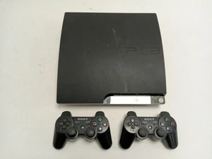 Sony PlayStation 3 Slim PS3 Console Spares Repair 2 DualShock Untested HDD Cover - Picture 1 of 9