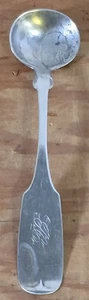 Vintage M&A Murdock & Andrews Utica Coin Silver 4" Salt Scoop Spoon Monogrammed - Picture 1 of 6