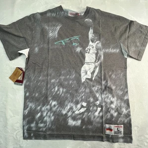 NWT Mitchell & Ness Mens L Shirt San Antonio Spurs Gray Tim Duncan #21 - Picture 1 of 10