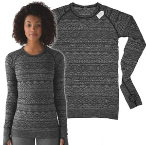 LULULEMON donna nero erica REST LESS PULLOVER pollicino slim fit come nuovo! 8 - Foto 1 di 4