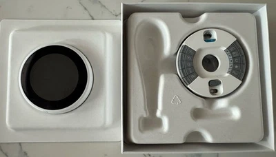Used. Google Nest Smart Programmable Thermostat. White. Items As Shown. T3017US. - Image 1 of 4