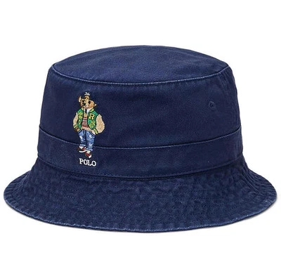Nuevo Polo Ralph Lauren Para hombres S/M Azul Marino Polo Oso Sombrero Cubo Nuevo con Etiquetas Foto 1 de 2