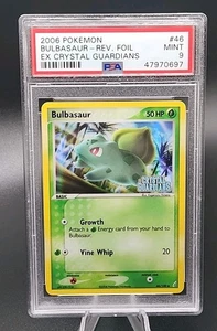 PSA 9 Mint 2006 Pokemon Bulbasaur Reverse Holo Foil 46/100 EX Crystal Guardians - Picture 1 of 2