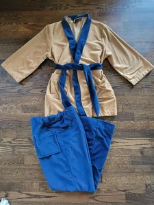 Vintage MCM Men's ROYTEX Man At Home Smoking Jacket Lounge Robe & Pants Set - M - Picture 1 of 18