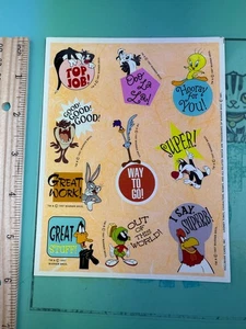 Vintage Sticker Sheet-Warner Bros. - Picture 1 of 1