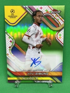 2024-25 Topps Finest UCC Xavi Simons /99 Neon Green Refractor Auto #BA-XS - Picture 1 of 7
