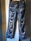 Ladies Jeans Jeansmith Tattered,Lining,Ladies Size 30,W32inc,L41inch Used Once