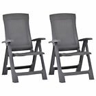 Garden Reclining Chairs 2 Pcs  Mocca J3y6