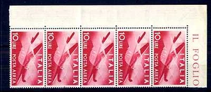 ITALIEN REP. - PA - 1945 - Serie "Democratic" - Filigr. Rad - 10 L. - X99 - Bild 1 von 1