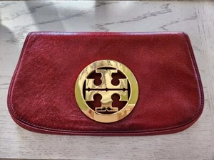 Tory Burch Red Amanda Clutch Purse Bag, $350 - Picture 1 of 12