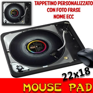Mouse Pad Vinile disco Vintage Giradischi Tappetino personalizzato con foto,nome - Photo 1/1