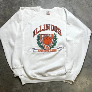Vintage1989 Fruit of the Loom Illinois Basketball Sweatshirt - Picture 1 of 4
