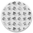 2 x Vinyl Stickers 7.5cm (bw) - Cup and Saucer Tea Coffee  #35563