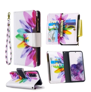 Luxury Leather Paiting Case Zipper Wallet Stand Slot Phone Cover For LG Phones - Picture 1 of 10