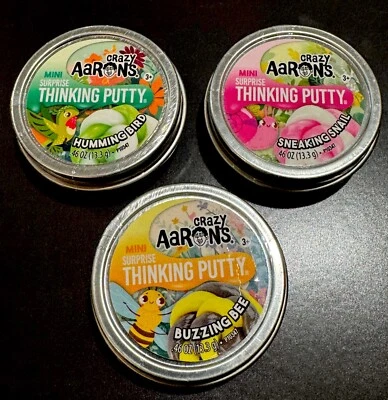Aaron's Crazy Thinking Putty, Humming Bird, Buzzing bee, Sneaking Snail - Image 1 of 4