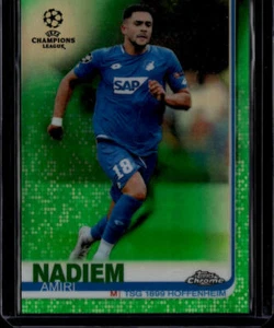 2018-19 Topps Chrome UEFA #37 Nadiem Amiri Green Refractor #/99 - Picture 1 of 2