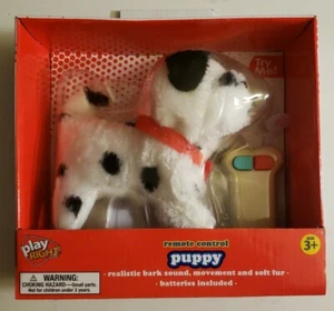 Play Right Remote Control Puppy White & Black Spots Realistic Barks & Moves NEW - Picture 1 of 5
