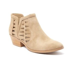 Soda Chance Fashion Closed Toe Multi Strap Ankle Block Heel Bootie Light Taupe