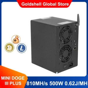 Goldshell Mini DOGE III Plus LTC&Doge Miner 810MH/S 500W LTC&Doge Coin Miner - Imagen 1 de 9