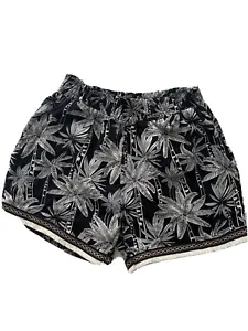 Mini Molly | Girl’s Size 10/12 | Black White Palm Trees Tropical Shorts  - Picture 1 of 4