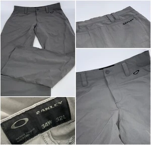 Oakley Golf Pants 34x32 Gray Poly Spandex Flat Front LNWOT YGI G3-127 - Picture 1 of 8