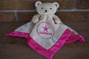SECURITY Blanket BABY Fanatic DALLAS COWBOYS Pink NFL Logo Teddy BEAR Lovey Girl