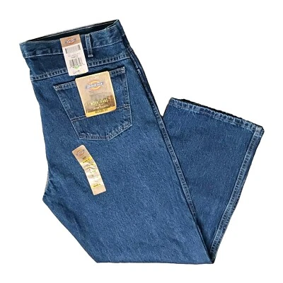 Dickies Work Jeans 44x32 Relaxed Fit Straight Leg Denim Blue Pants 13293SNB NWT - Image 1 of 4