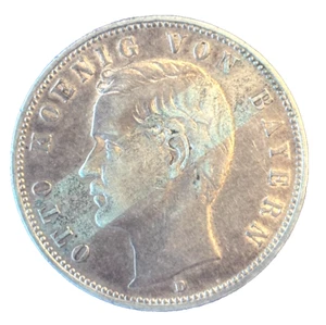 5 Mark Deutsches Reich - Bayern – 1908 D - J 46 - 900er Silber - Bild 1 von 2