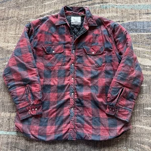 Men's Vintage Renegade Quilt Lined Red Black Pearl Snap Flannel Shirt Sz 2XL XXL - Picture 1 of 7