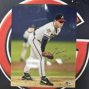 Tom Glavine Autographed Atlanta Braves Inscribed 11x14 Photo Beckett BAS - Picture 1 of 3