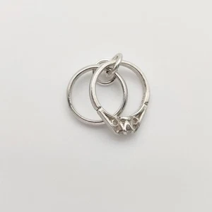 Vintage 925 Sterling Silber Ring Charm Anhänger  - Bild 1 von 3