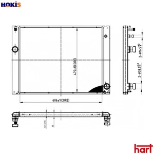 RADIATOR ENGINE COOLING 612 314 FOR BMW 5/E60/E61/7/E66/E67 N43B20A 2.0L 4cyl - Picture 1 of 9