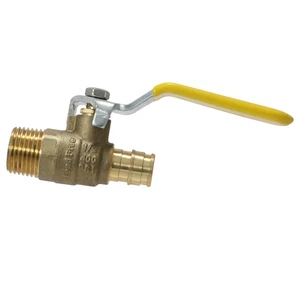 10 Pcs XFITTING 1/2" Pex A x 1/2" Male NPT Ball Valve, Brass, F1960 - Picture 1 of 8