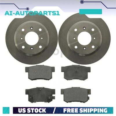 Juego de rotores de freno traseros + pastillas de freno para Honda Prelude 1992 1993 1994 1995 1996 Foto 1 de 4