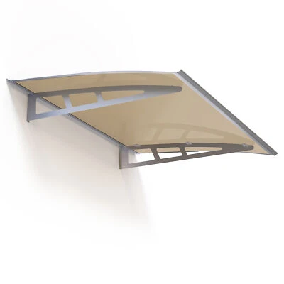 DIY Metal Window Awning Door Canopy Polycarbonate Solid Panel Outdoor Rain Cover - Image 1 of 4