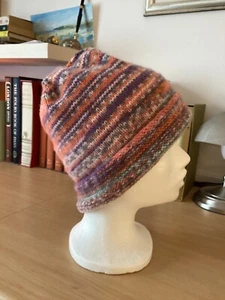 Women’s Hand Knitted Hat Beanie/Slouchy Hat Average Size Adult - ref B - Picture 1 of 5
