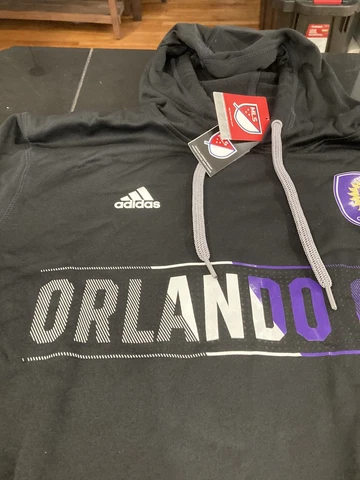MENS adidas CLIMAWARM ORLANDO CITY SC MLS HOODIE JACKET XXL 2XL BLACK NWT Cover