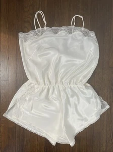 Cremige verträumte Vintage 70er 80er Teddy Dessous - Bild 1 von 6