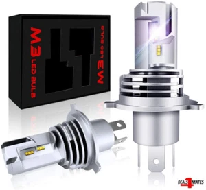 New Mini LED Headlight Bulbs X2 H4 9003 6500K ZES Chip High/Low Dual Beam 12-24V - Picture 1 of 12